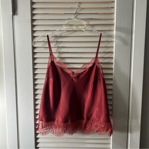 Victoria's Secret Deep Red Lace PJ Set